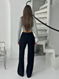 BİÇOMİ Fitilli şardonlu pantolon siyah a4058