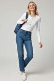BİÇOMİ Çıtçıt Detaylı Bluz Beyaz T4343