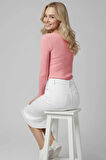 BİÇOMİ Çıtçıt Detaylı Bluz Pembe T4343