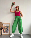 BİÇOMİ Şalvar pantolon yeşil s23202