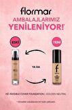Flormar Doğal Bitişli Fondöten- Invisible Cover Hd Fdt. - Sarı Alt Ton 090 Golden Natural - 8682536059114