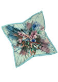 Enba Çiçek Desenli Pamuklu Eşarp 90x90 cm
