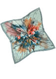 Enba Çiçek Desenli Pamuklu Eşarp 90x90 cm
