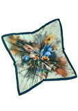 Enba Çiçek Desenli Pamuklu Eşarp 90x90 cm