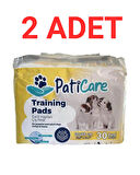 PatiCare Trainingpads Yavru Köpek Tuvalet Eğitim Pedi 60x60cm 30lu Çiş Pedi 2adet