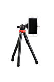 Esnek Ahtapot Tripod Tutucu - Telefon Dslr Kamera Gopro Uyumlu - Kaymaz Ayaklar - Dikey Yatay Çekim