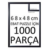 Sar Plus Balıksırtı Puzzle Çerçevesi 1000 Parça Için Ebat 68cmx48cm Siyah