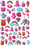 Sticker Kabartmalı A4 Boyutunda Stiker Defter, Planlayıcı Etiket-(lim503) - Pembe Temalı Unicorn Dondurma