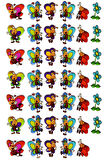 Sticker Kabartmalı A4 Boyutunda Stiker Defter, Planlayıcı Etiket-(lim227) - Sevimli Kelebekler