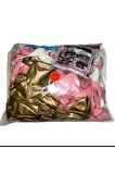 GOLD KROM BEYAZ MAKARON PEMBE 100 LÜ BALON SETİ