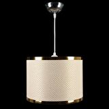 Altın Şeritli Tekli Hasır Desen Sarkıt Salon Yatak Odası Oturma Odası Avize