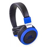 KR-3000 Pubg Pro Game Led Işıklı Mikrofonlu Bluetooth Kulak Üstü Kulaklık Mavi