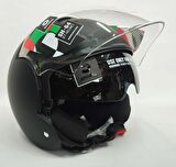 Shıro Tokıo Yarım Kask Mat Siyah L