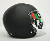 Shıro Tokıo Yarım Kask Mat Siyah L