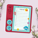 'Cam Magnet Rozetli To Do List Mini Set - Wow Not Defteri