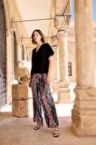 Monamise Kadın Çiçek Desenli Kısa Kollu Pijama Takımı 23059 