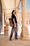 Monamise Kadın Çiçek Desenli Kısa Kollu Pijama Takımı 23059 