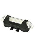 Bisiklet Işığı Led Stop Arka Ikaz Lamba Işık Usb Şarjlı 4 Mod beyaz-kırmızı ledli