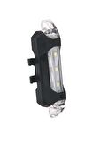 Bisiklet Işığı Led Stop Arka Ikaz Lamba Işık Usb Şarjlı 4 Mod beyaz-kırmızı ledli