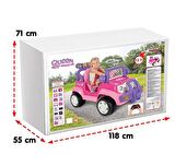 Pilsan Queen 12V Uzaktan Kumandalı Akülü Araba Akülü Araba 3+ Yaş Pembe Mor 
