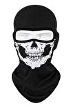 Motosiklet - Bisiklet Kurukafa Balaklava Güneş Koruyucu Bandana