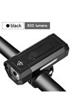 XBYC 6127 800 Lümen Bisiklet Ön Lamba Far Aydınlatma Usb Şarjlı Siyah