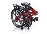 Carraro Flexi 108 V-Fren 20"Jant 8 Vites 32 Kadro Katlanır Bisiklet Kırmızı Siyah