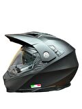 Sway X60 Solid Full Face Enduro Touring Adventure Kapalı Motosiklet Kaskı M Beden Siyah