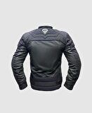 Forte Gt 2001057 Dark Night Yazlık Mont 3 Kademeli Korumalı Motosiklet Montu 4XL Beden Siyah