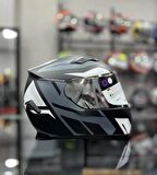 Sway 820 Full Face Aynalı Vizör Kapalı Motosiklet Kaskı XXL Beden Dakar 1