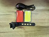 Forte Gt 6319 Bisiklet Ön Işık 250 Lümen Lityum Pilli Usb Şarjlı Yüksek Güçlü Far Beyaz