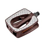 HF-831 Bisiklet Pedalı City Plastik / Çelik Bilyalı Kahverengi Retro Bisiklet Pedal 
