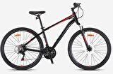 Kron TX 75 Trekking Bisikleti V-fren 28" Jant 17' Kadro 21 Vites Şehir Bisikleti Siyah Füme Kırmızı Gri