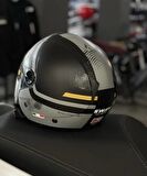 Sway 715 Şeffaf Vizörlü Yarım Motosiklet Scooter Kaskı L Beden Gemini Grey