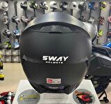 Sway 820 Full Face Şeffaf Vizör Kapalı Motosiklet Kaskı L Beden Mat Siyah