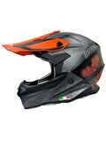 Sway 617 Full Face Cross Kapalı Bisiklet Motosiklet Enduro Kaskı XXL Beden Siyah Turuncu