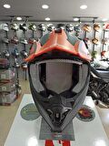 Sway 617 Full Face Cross Kapalı Bisiklet Motosiklet Enduro Kaskı XXL Beden Siyah Turuncu