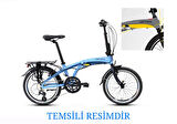 Carraro Flexi 116 V Fren 20"Jant 16 Vites 32 Kadro Katlanır Bisiklet Mat Kül Gri Siyah Sarı