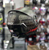 Sway 820 Full Face Aynalı Vizör Kapalı Motosiklet Kaskı M Beden Xamurai