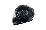 Sway 926 Full Face Çene Açılır Motosiklet Kaskı M Beden Parlak Siyah Çene Açılır Motor Kaskı