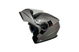 Sway 926 Full Face Çene Açılır Motosiklet Kaskı XL Beden Titanium Gri Çene Açılır Motor Kaskı