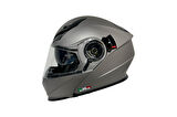 Sway 926 Full Face Çene Açılır Motosiklet Kaskı XL Beden Titanium Gri Çene Açılır Motor Kaskı