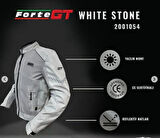 Forte Gt 1054 White Stone 7 Parça Full Korumalı Yazlık Motosiklet Montu L Beden Beyaz
