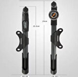 GİYO GP-991 Göstergeli Mini Bisiklet Pompası Yüksek Basınçlı Pompa 120 Psi