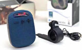 Xbyc 2727 Bluetooth Bağlantılı Hoparlör Su Geçirmez Şarjlı Bisiklet Motosiklet Hoparlörü Lacivert