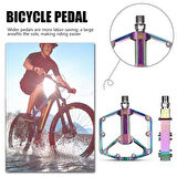 XBYC 1818 Rainbow Alüminyum Rulmanlı Bisiklet Pedalı Ultra Hafif Freeride Platform Pedal