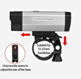 XBYC 6127 800 Lümen Bisiklet Ön Lamba Far Aydınlatma Usb Şarjlı Mavi Renk