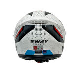 Sway Xbyc 917 Fusıon Full Face Çene Açılır Motosiklet Kaskı L Beden White Black