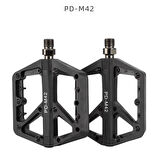 Promend Renkli Platform Pedal MTB Freeride Kaymaz Rulmanlı Plastik Pedal Ultra Hafif Siyah Renk