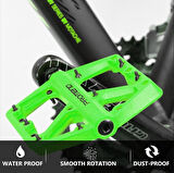Promend Renkli Platform Pedal MTB Freeride Kaymaz Rulmanlı Plastik Pedal Ultra Hafif Sarı Renk